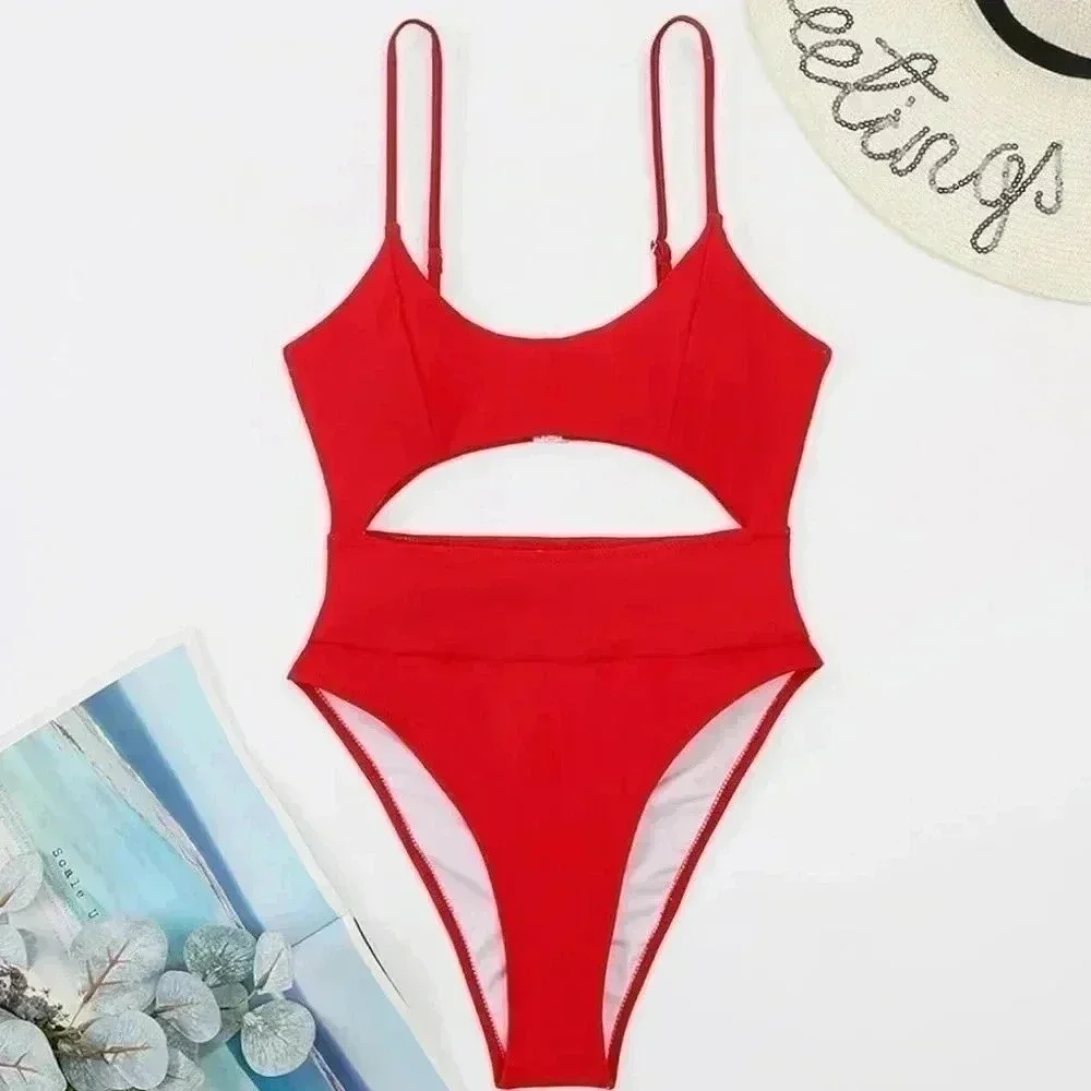 New with tags womens Scoop neck lace back bathing suit. Size Medium - Picture 1 of 9